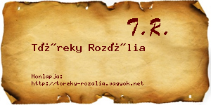Töreky Rozália névjegykártya